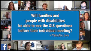 Will families and people with disabilities be able to see the SIS questions before their individual meeting?